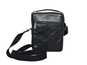 Elegantní černá kožená brašna Reporterbag BB139 z pravé buvolí kůže - moderní crossbody taška pro muže